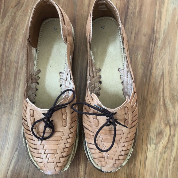 Sold Authentic Leather Espadrilles - Picture 2 of 3